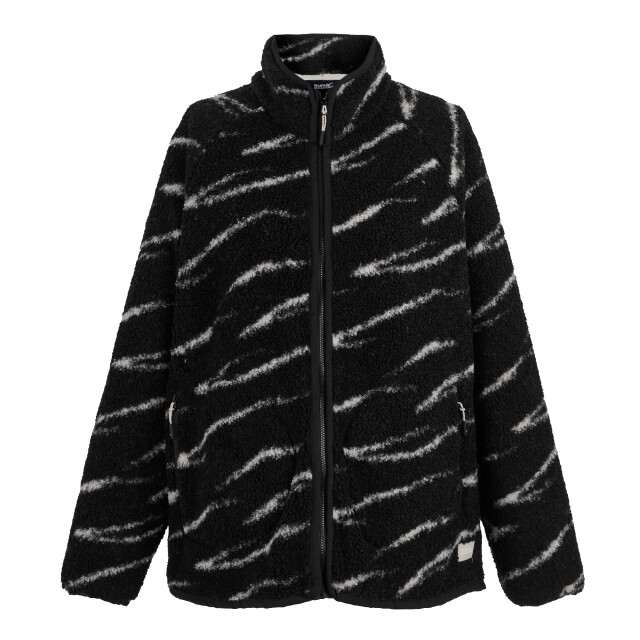 Regatta Dames frankie abstract borg full zip fleecejack UTRG12131_blacklightvanilla large
