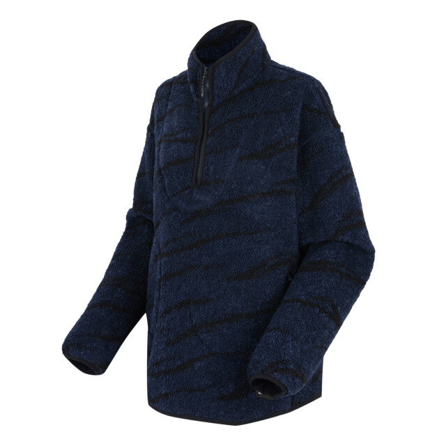 Regatta Dames frankie abstract borg half zip fleece jas UTRG12107_navyblack large