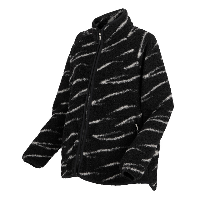 Regatta Dames frankie abstract borg full zip fleecejack UTRG12131_blacklightvanilla large