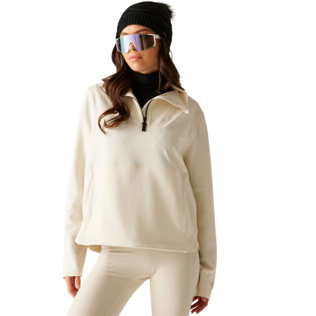 Dare2b Dames wander quarter zip sweatshirt UTRG12095_egret large
