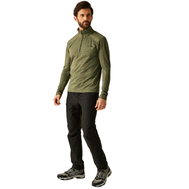 Regatta Heren hepley half zip fleecejack UTRG12097_oilgreenolivenight large