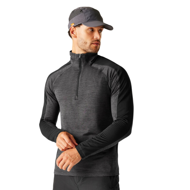 Regatta Heren hepley half zip fleecejack UTRG12097_ashblack large