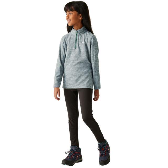Regatta Kinder/kids hot shot quarter zip fleece top UTRG12100_sprucegreen large