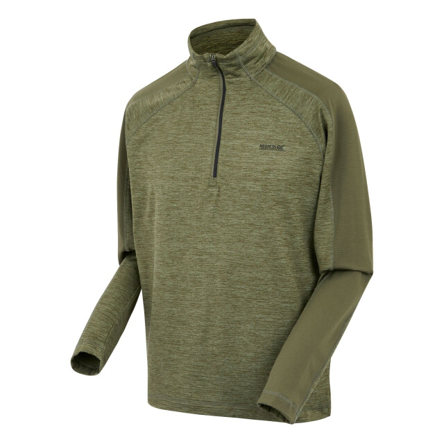 Regatta Heren hepley half zip fleecejack UTRG12097_oilgreenolivenight large