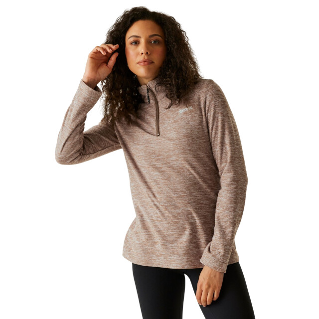 Regatta Dames sweetheart quarter zip fleece top UTRG12093_mocha large
