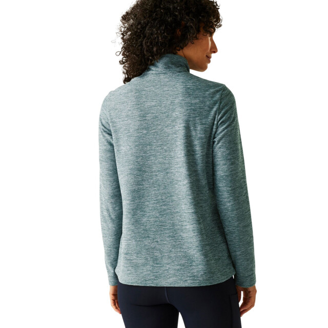 Regatta Dames sweetheart quarter zip fleece top UTRG12093_sprucegreen large