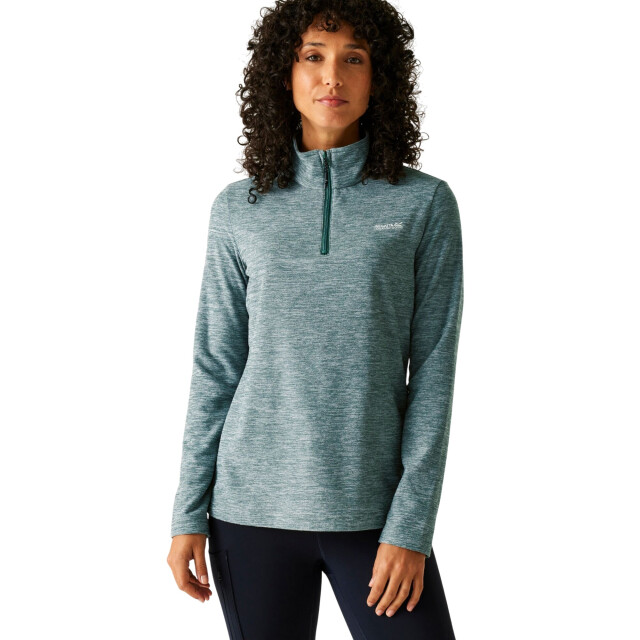 Regatta Dames sweetheart quarter zip fleece top UTRG12093_sprucegreen large