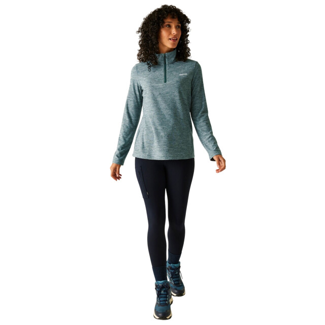Regatta Dames sweetheart quarter zip fleece top UTRG12093_sprucegreen large