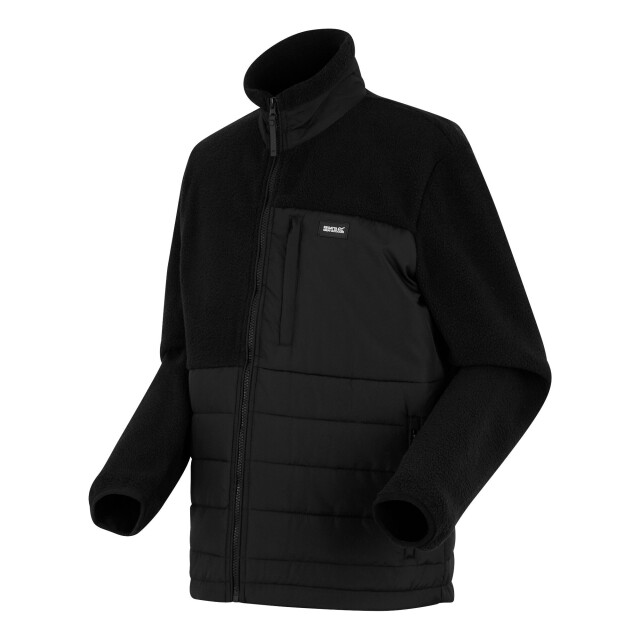 Regatta Heren frankie borg full zip hybride jas UTRG12096_black large
