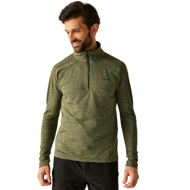 Regatta Heren hepley half zip fleecejack UTRG12097_oilgreenolivenight large