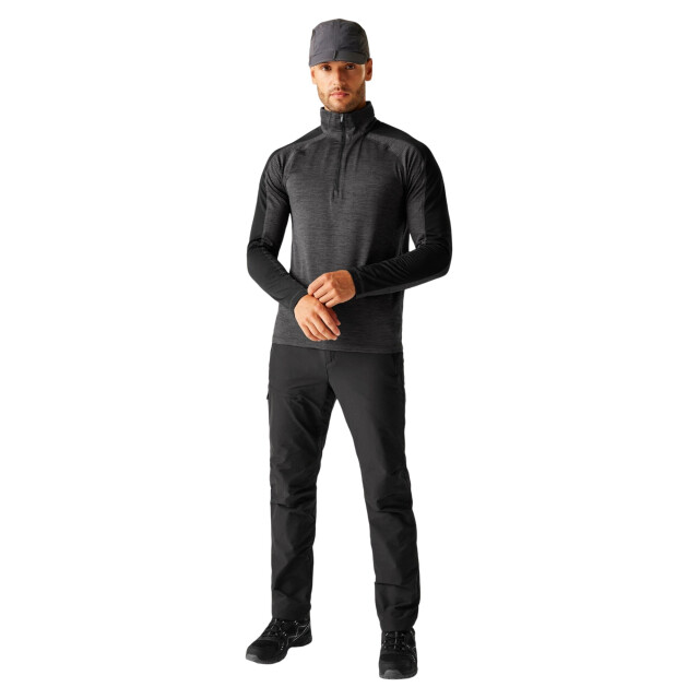 Regatta Heren hepley half zip fleecejack UTRG12097_ashblack large