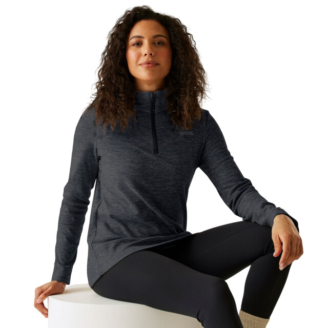 Regatta Dames sweetheart quarter zip fleece top UTRG12093_sealgrey large