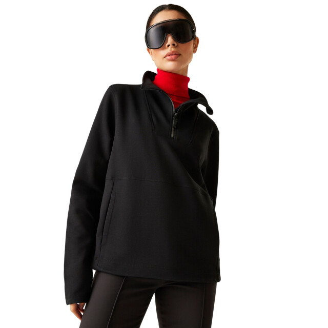 Dare2b Dames wander quarter zip sweatshirt UTRG12095_black large