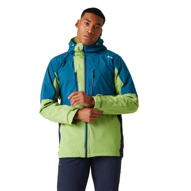Regatta Heren raddick ii waterdichte jas UTRG10660_piquantgreenmoroccanblue large Regatta Heren raddick ii waterdichte jas UTRG10660_piquantgreenmoroccanblue large