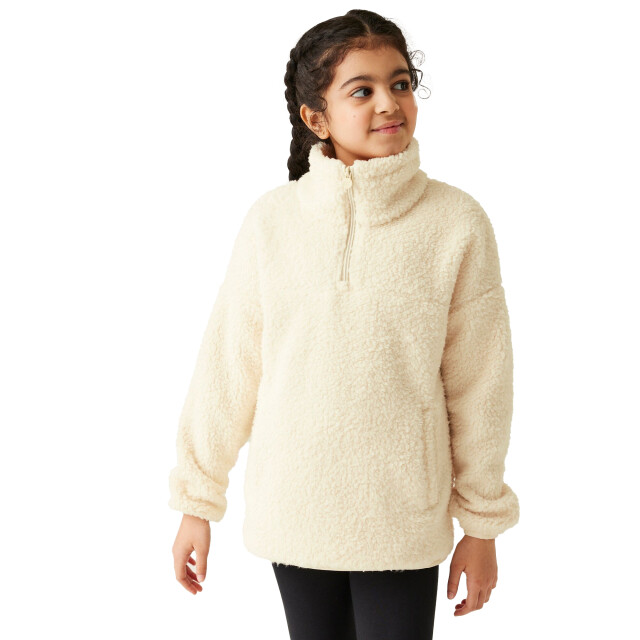 Regatta Kinder/kids kaliza half rits fleece top UTRG11046_lightvanilla large