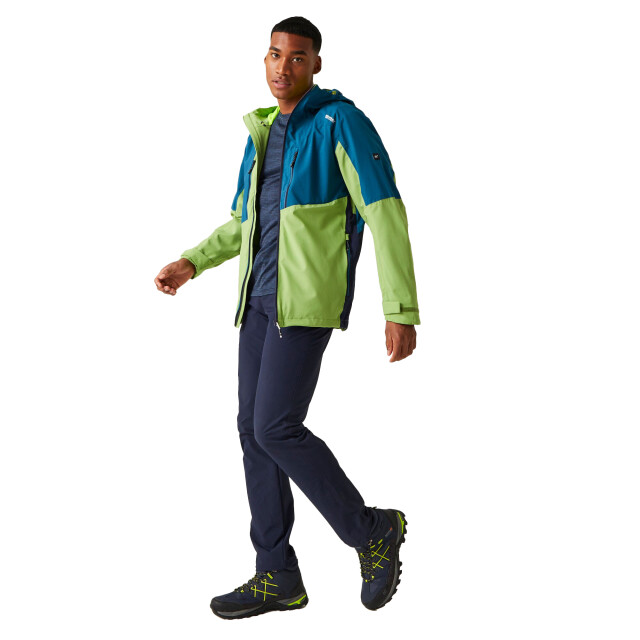 Regatta Heren raddick ii waterdichte jas UTRG10660_piquantgreenmoroccanblue large Regatta Heren raddick ii waterdichte jas UTRG10660_piquantgreenmoroccanblue large