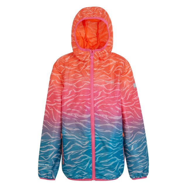 Regatta Scratch packaway waterdichte jas voor kinderen/kinderen UTRG10378_satsuma large