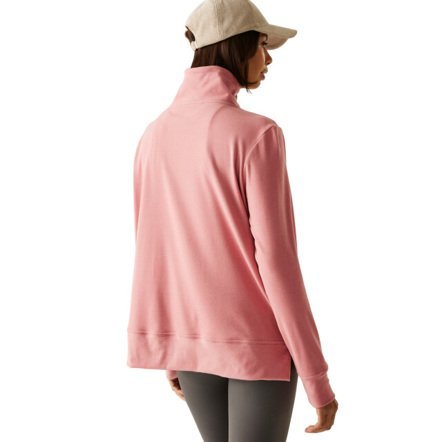 Regatta Dames demmi quarter zip fleece top UTRG12072_dustyrose large