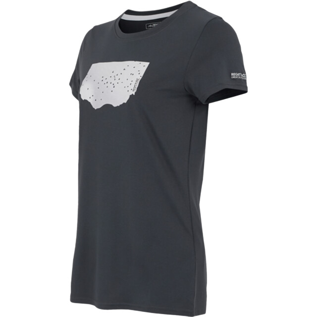 Regatta Dames fingal bedrukt stretch t-shirt UTRG11837_sealgrey large