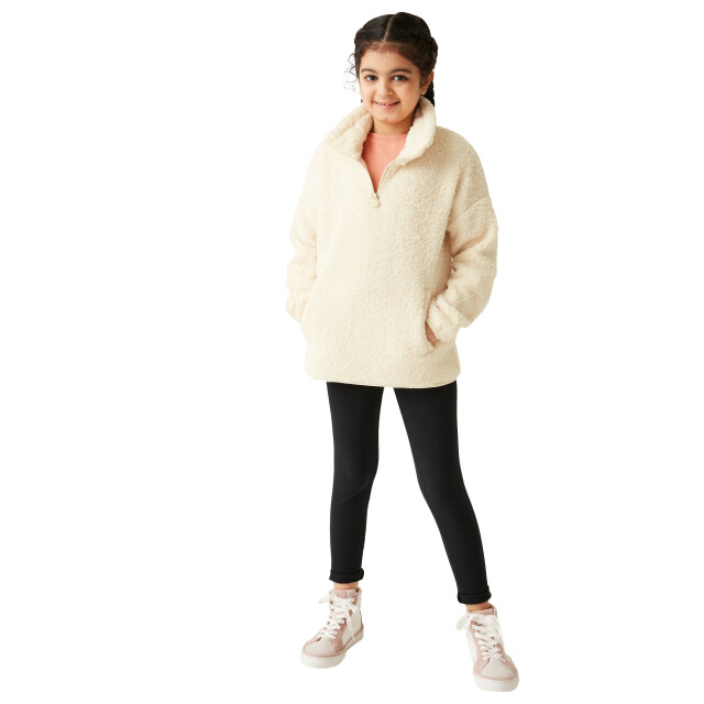 Regatta Kinder/kids kaliza half rits fleece top UTRG11046_lightvanilla large