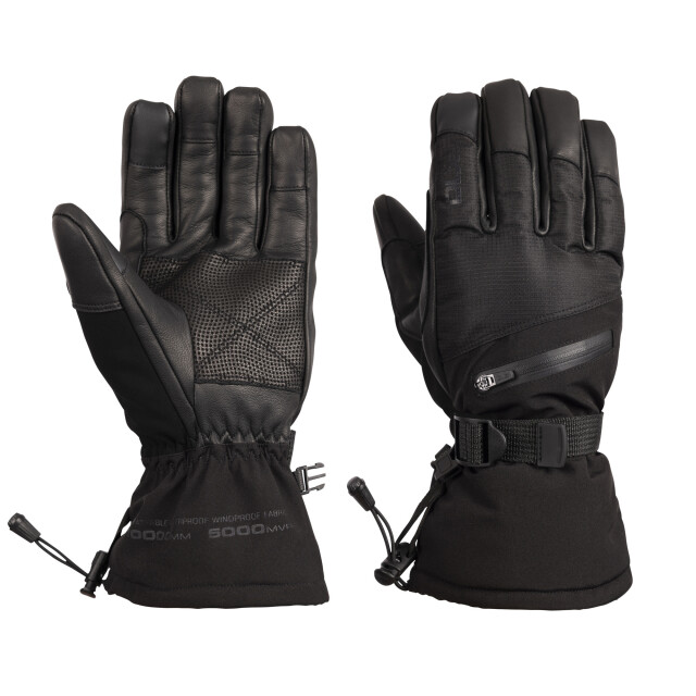 Trespass Volwassen unisex edonia dlx lederen skihandschoenen UTTP6918_black large
