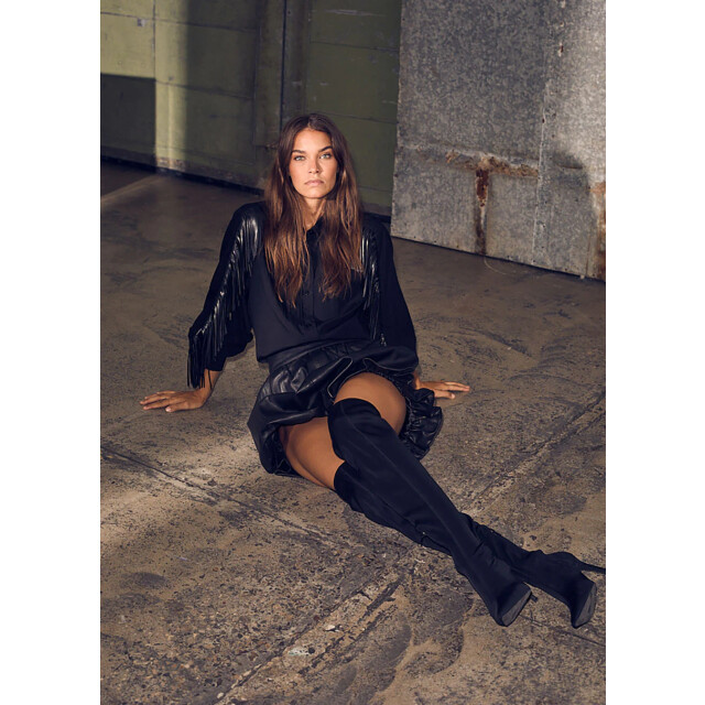 Haute L'Amitié Balloon leather skirt kort 9698328904008 large