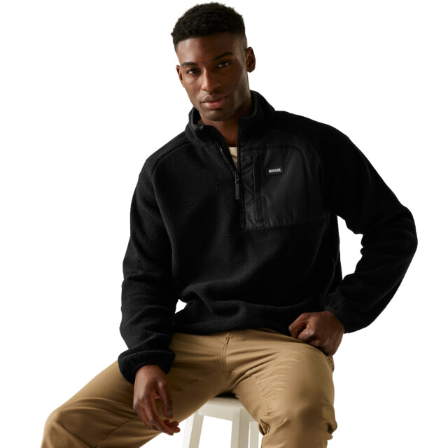 Regatta Heren frankie borg fleece jas UTRG11984_black large