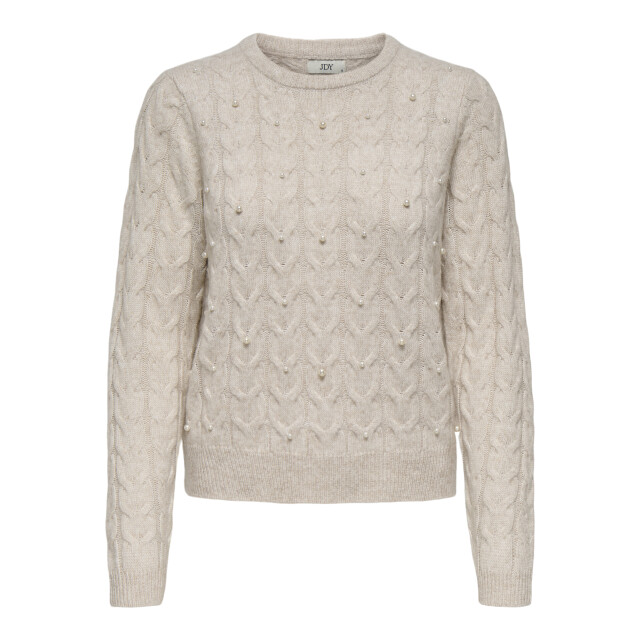 Jacqueline de Yong carmen l/s o-neck pearl pullover 15347819 birch 06712.198.0162 large