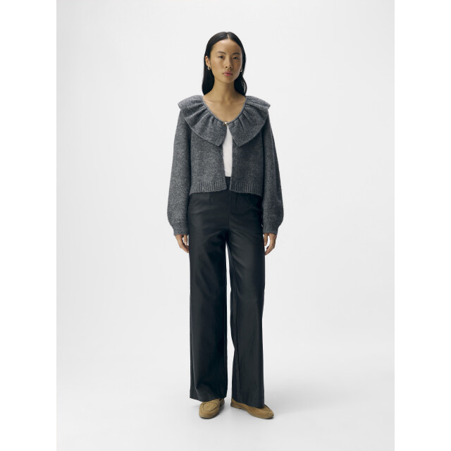 Object objdenisi l/s lo knit cardigan noos 23047269 medium grey melange 06741.941.0010 large
