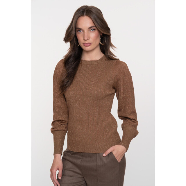 Geisha pullover pleated shoulders lurex 54530-14 720 sand 06712.820.0138 large