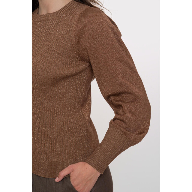 Geisha pullover pleated shoulders lurex 54530-14 720 sand 06712.820.0138 large