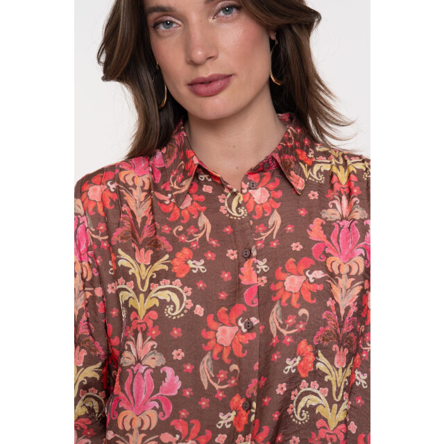 Geisha blouse 53938-20 775 brown/soft red 06615.840.0036 large