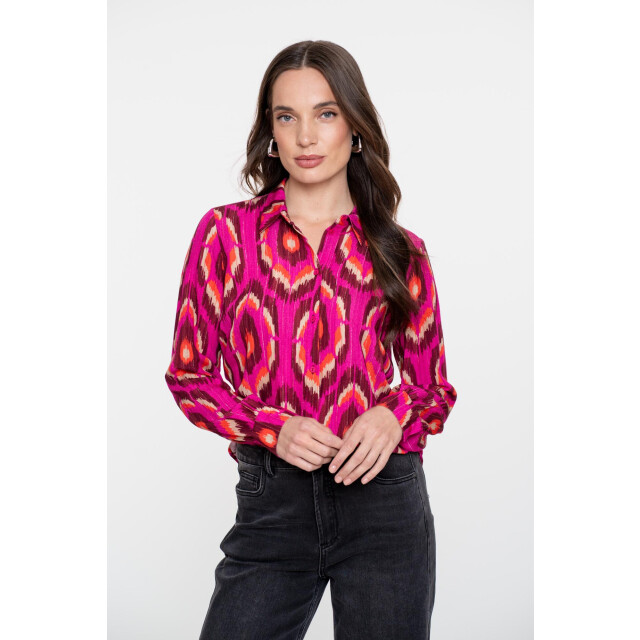 Geisha blouse print 53635-20 420 pink/fuchsia 06615.615.0022 large