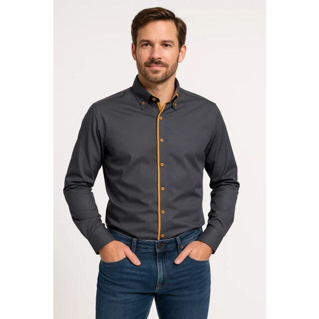 Arya Brand herenoverhemd - harde kraag katoen 113614-ANT large