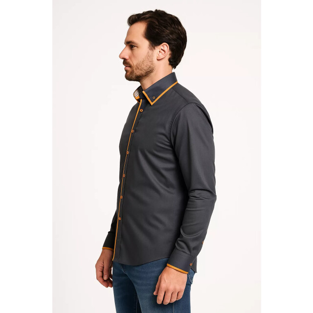 Arya Brand herenoverhemd - harde kraag katoen 113614-ANT large