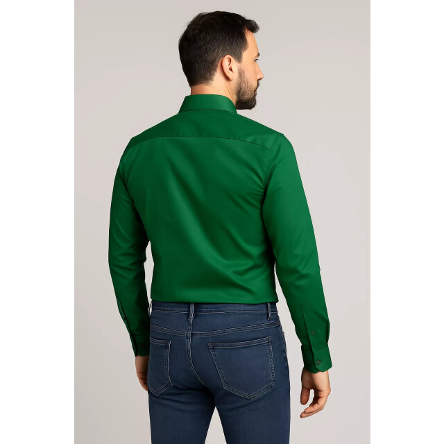 Buffon herenoverhemd - harde kraag katoen 01500GR large