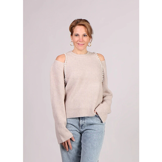 Co'Couture Rowcc rib pearl trui 9621077492040 large