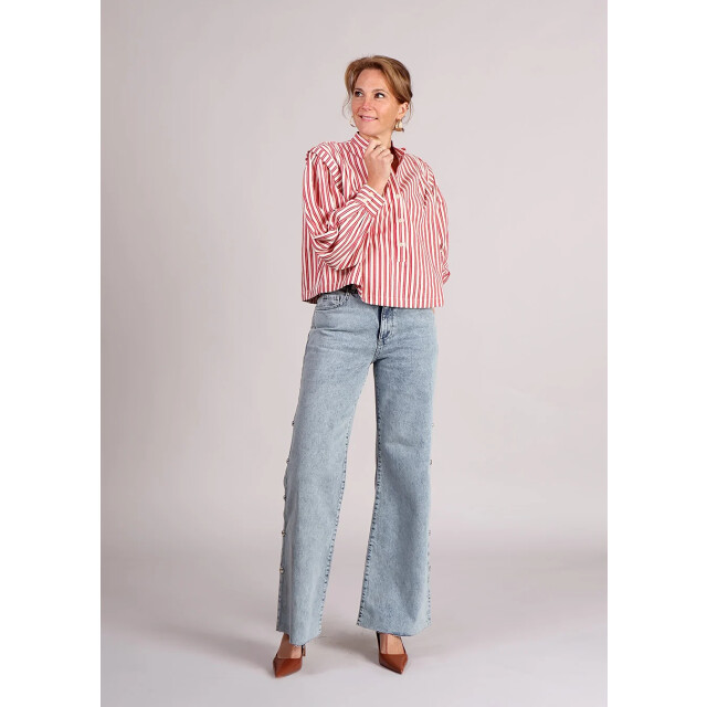 FRNCH Choupette blouse schouderdetails gestreept 9610265723208 large