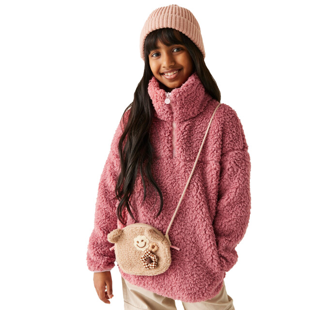 Regatta Kinder/kids kaliza half rits fleece top UTRG11046_dustyrose large