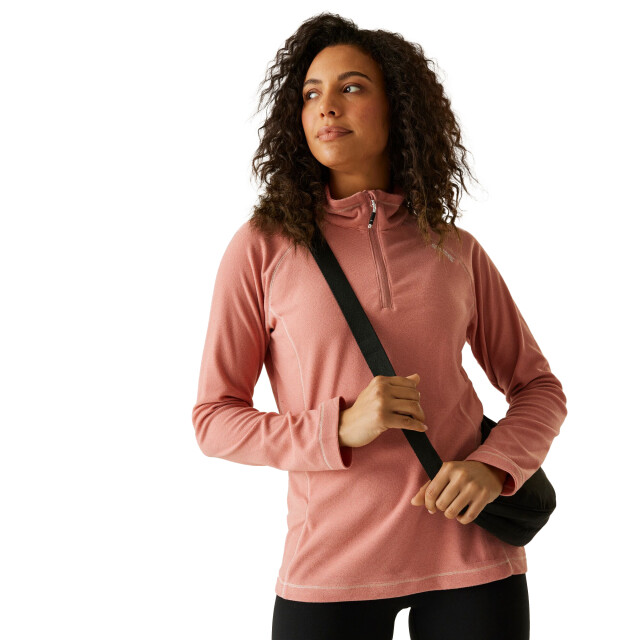 Regatta Geweldige outdoor dames montes half zip fleece top UTRG1953_dustyrose large