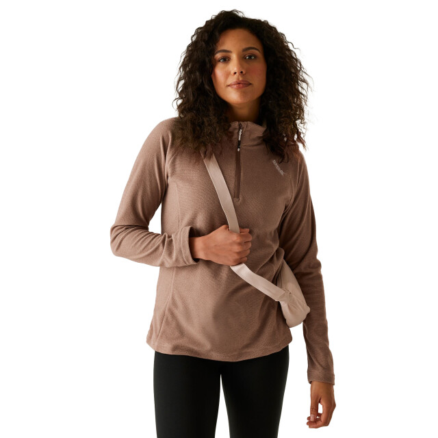 Regatta Geweldige outdoor dames montes half zip fleece top UTRG1953_mocha large