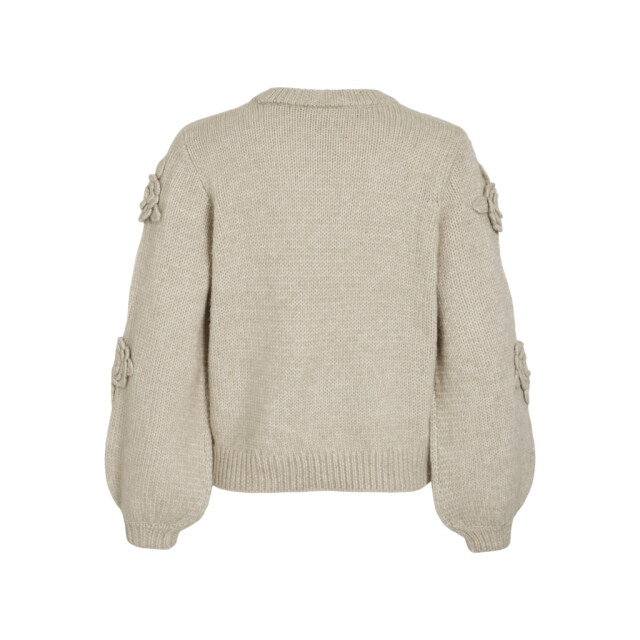 Vila Vifaye o-neck ls embrodiery knit top beige 4219.05.0125 large