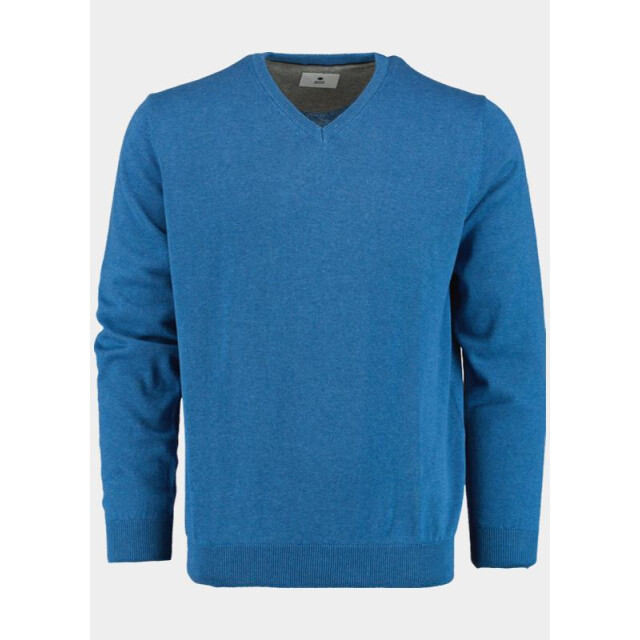 Bos Bright Blue Pullover v-hals 100% katoen 528100cct-13/655 191362 large