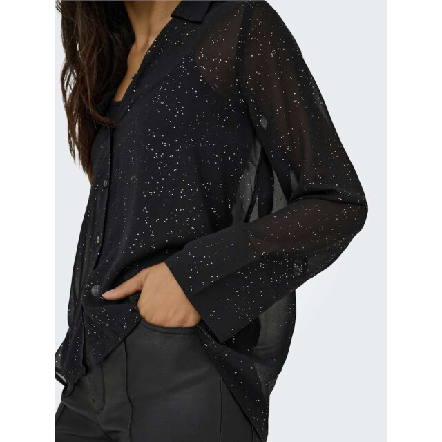 Only Onlstar life l/s grace glitter shirt wvn black/the 15360319-177911001 large