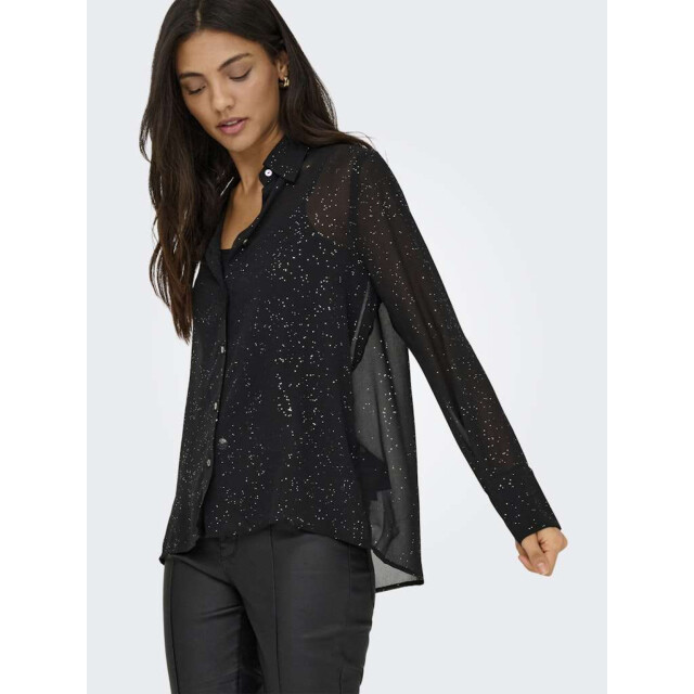Only Onlstar life l/s grace glitter shirt wvn black/the 15360319-177911001 large
