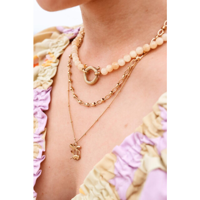 Label Kiki K.sk.186.1 cherry bow necklace K.SK.186.1 Cherry bow necklace large