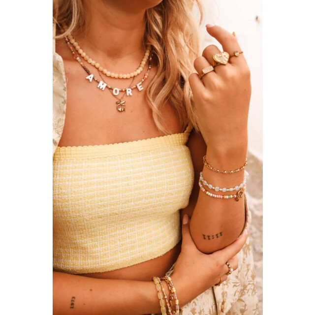 Label Kiki K.sk.186.1 cherry bow necklace K.SK.186.1 Cherry bow necklace large