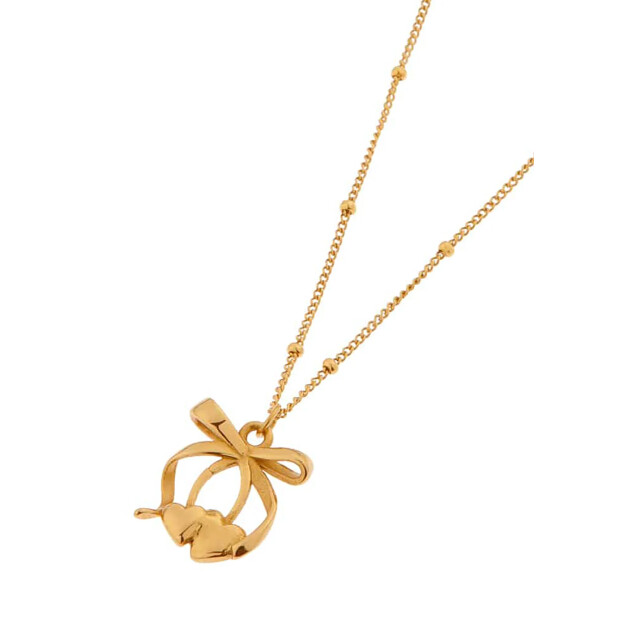 Label Kiki K.sk.186.1 cherry bow necklace K.SK.186.1 Cherry bow necklace large