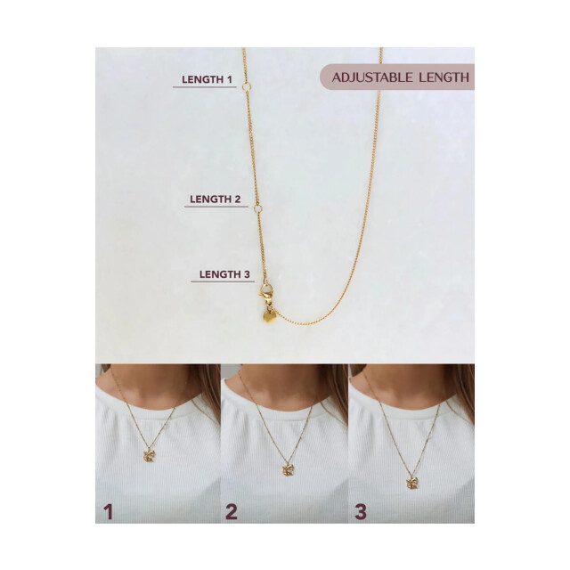 Label Kiki K.sk.186.2 cherry bow necklace K.SK.186.2 Cherry bow necklace large