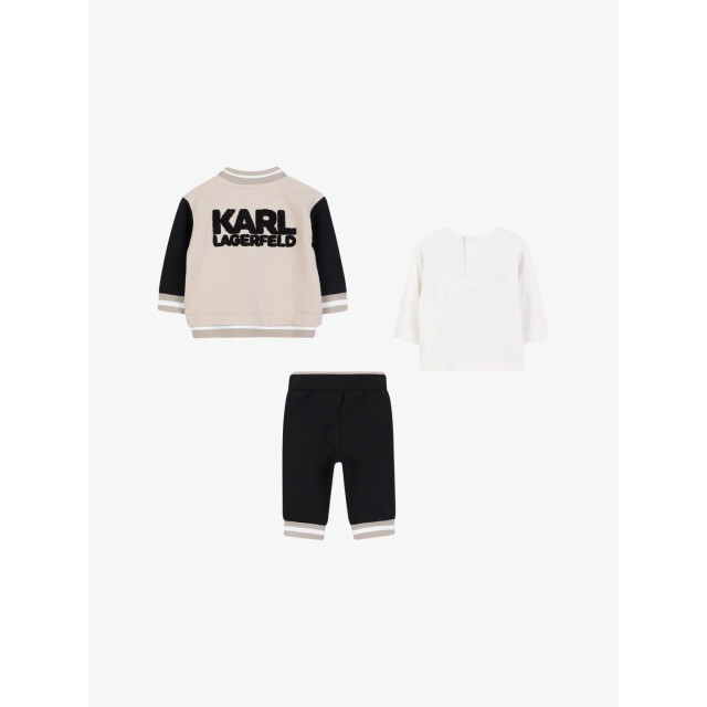 Karl Lagerfeld Jongens baby joggingpak zwart beige Z30671-M92 large